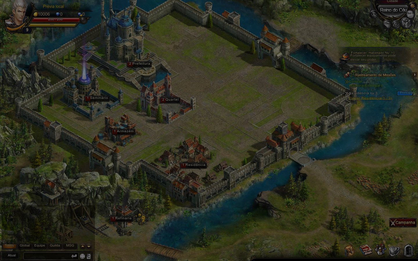 Castelo e construções de Legend Online